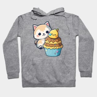 Cute Cat Eating Icecream Hoodie